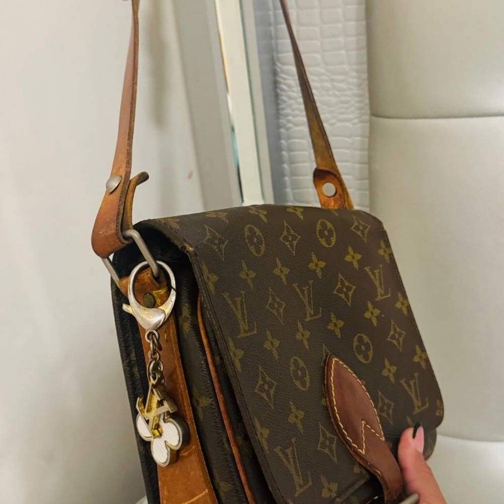 Brown Designer Monogram Shoulder Bag